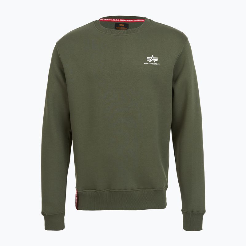 Men's Alpha Industries Basic Small Logo sweatshirt dark olive 5