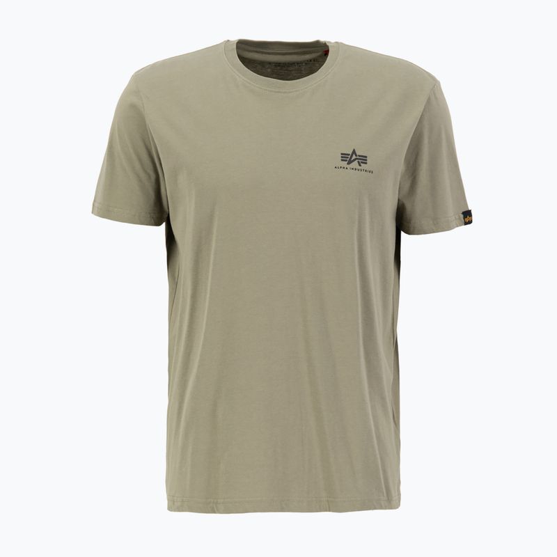 Men's Alpha Industries Basic Small Logo olive T-shirt 4