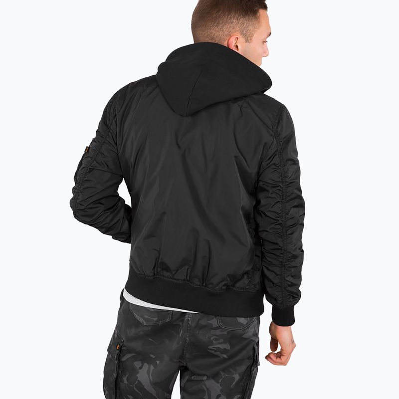 Alpha Industries men's jacket MA-1 TT Two Tone Hood black/black 2