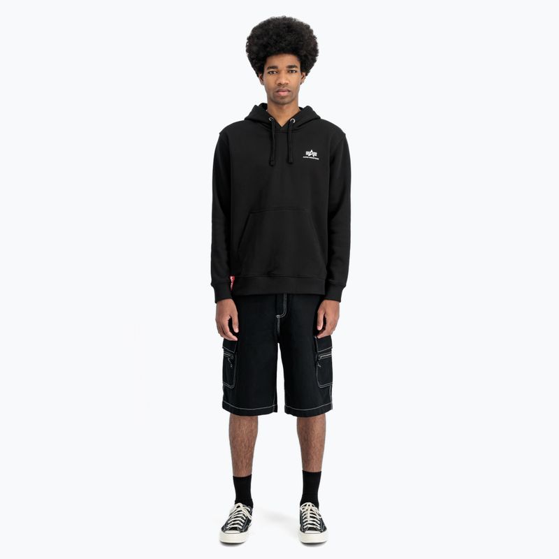 Men's Alpha Industries Basic Small Logo Hoodie black 2