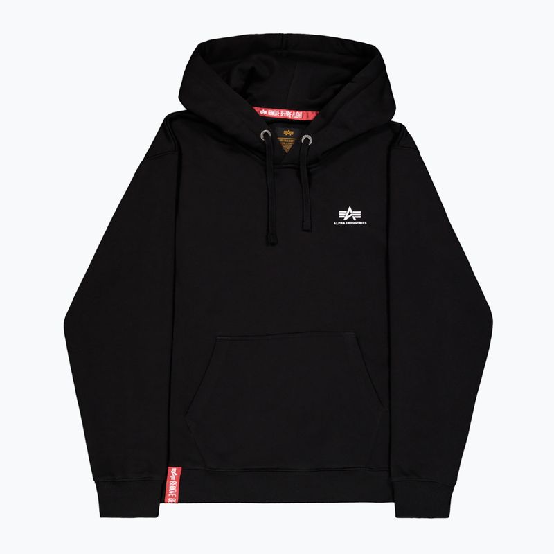 Men's Alpha Industries Basic Small Logo Hoodie black 7