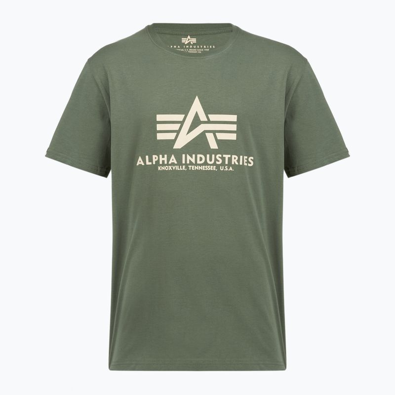 Alpha Industries men's basic vintage green polo shirt 2
