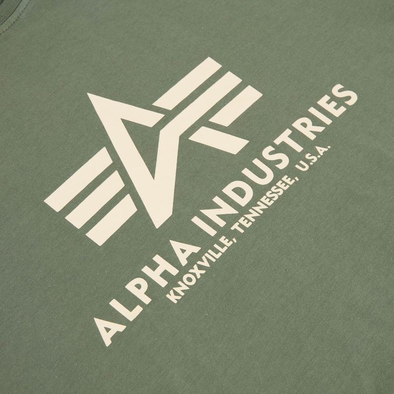 Alpha Industries men's basic vintage green polo shirt 4