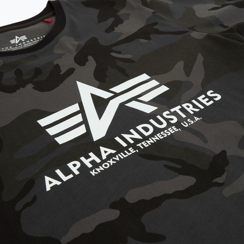 Men's Alpha Industries Basic Camo black camo polo shirt 3