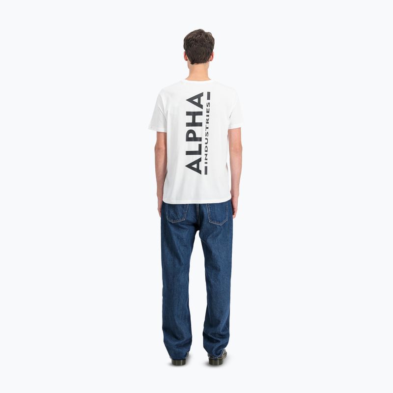 Alpha Industries men's t-shirt Backprint white 3