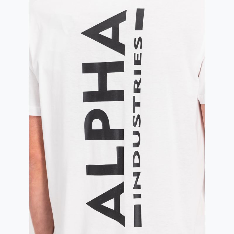 Alpha Industries men's t-shirt Backprint white 7