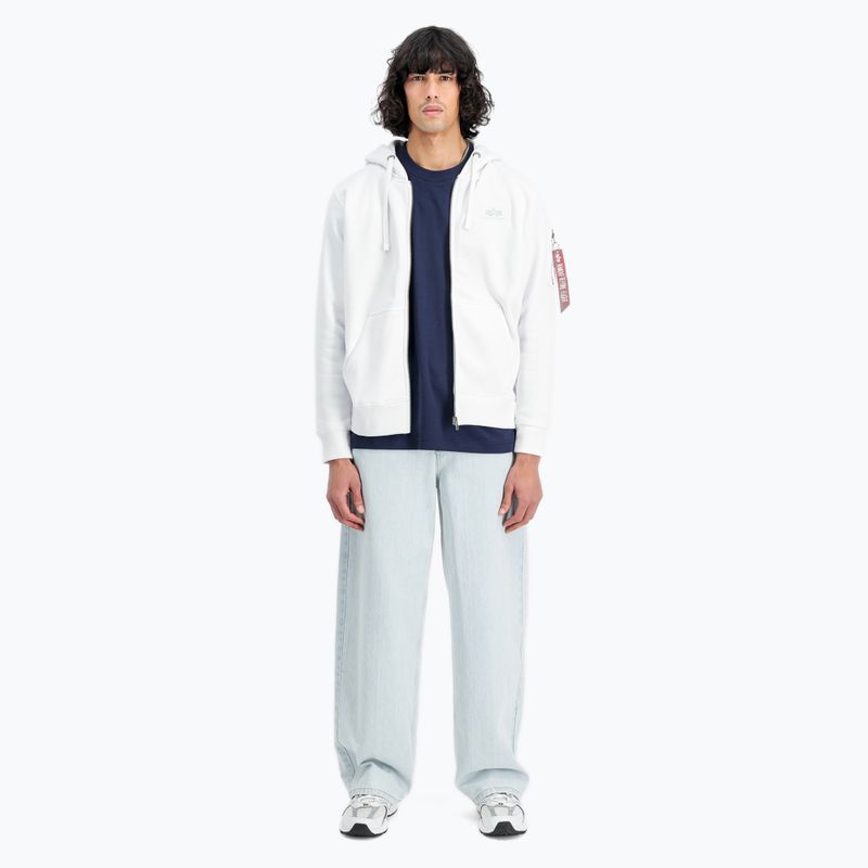Alpha Industries men's sweatshirt Back Print Zip white 2