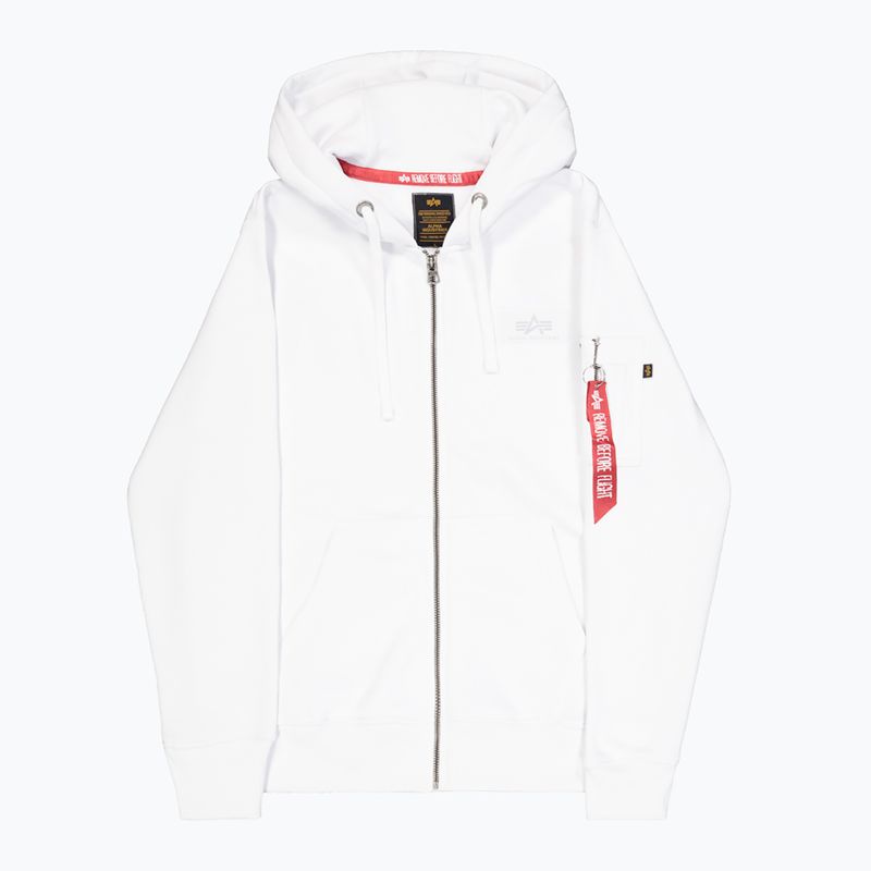 Alpha Industries men's sweatshirt Back Print Zip white 8