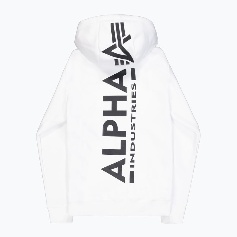 Alpha Industries men's sweatshirt Back Print Zip white 9