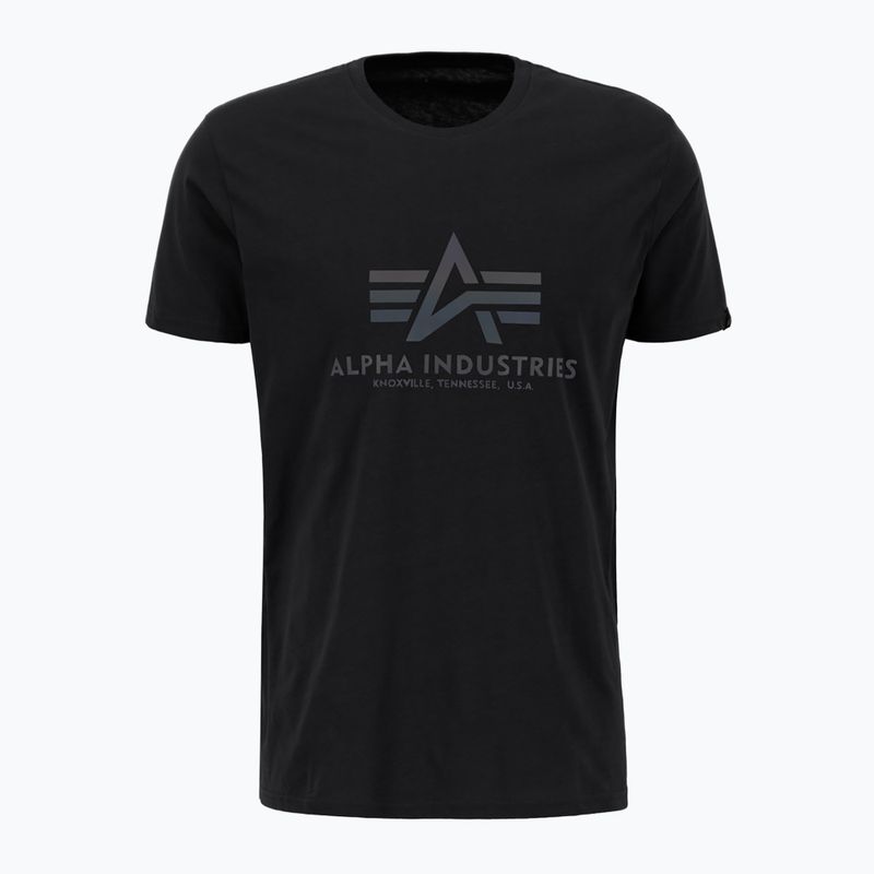 Alpha Industries men's Basic Rainbow Reflective t-shirt black 3
