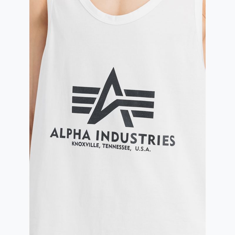 Men's Alpha Industries Basic Tank Body Building T-shirt white 5