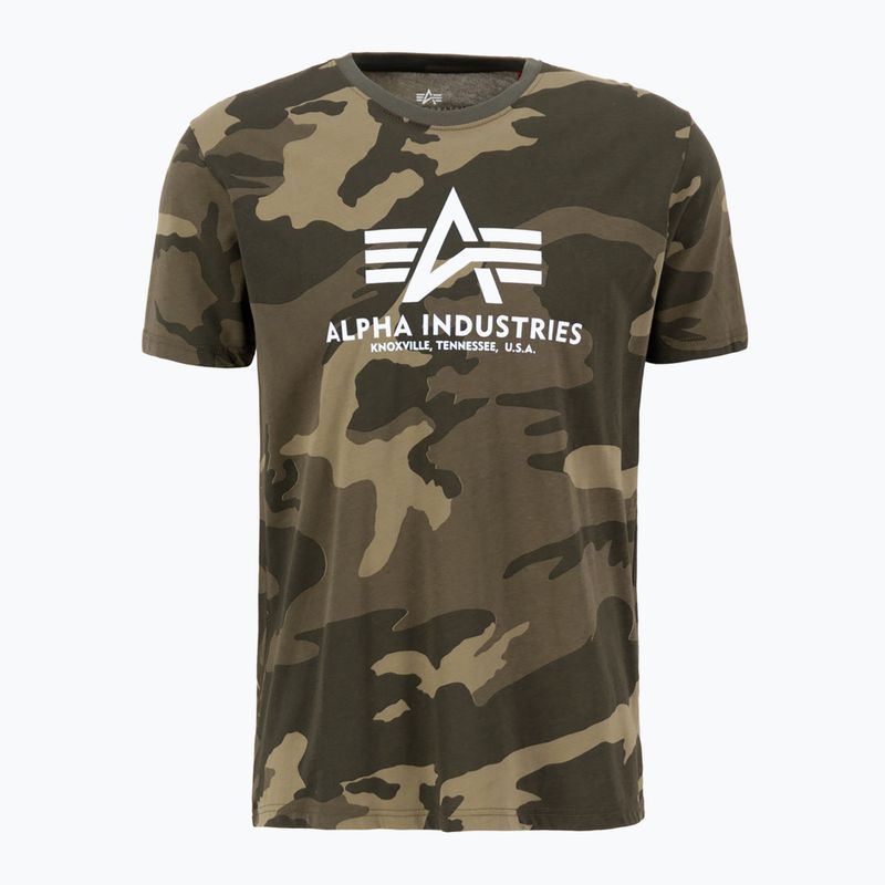 Alpha Industries men's Basic Camo olive camo t-shirt