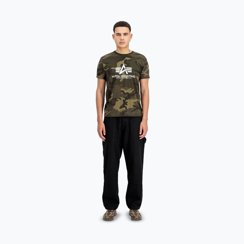 Men's Alpha Industries Basic Camo olive camo polo shirt 2