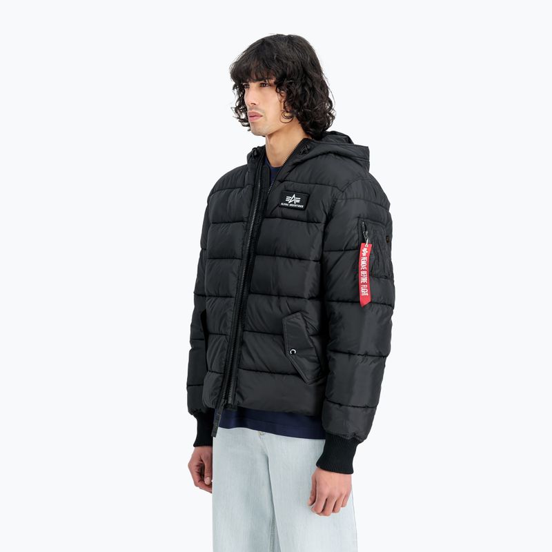 Men's Alpha Industries Hooded Puffer Faux Down jacket black