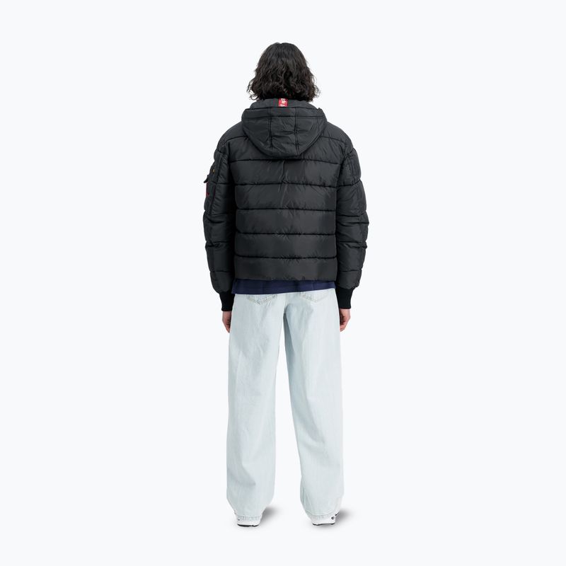 Men's Alpha Industries Hooded Puffer Faux Down jacket black 3