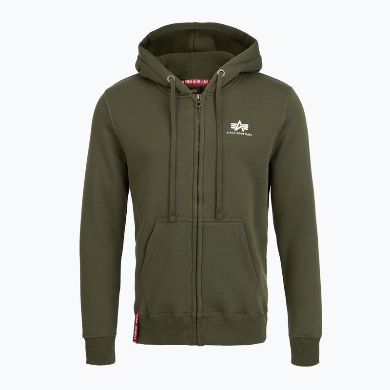 Men's Alpha Industries Basic Zip SL sweatshirt dark olive