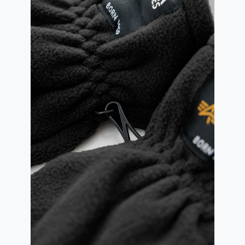 Alpha Industries Label Fleece gloves black 3