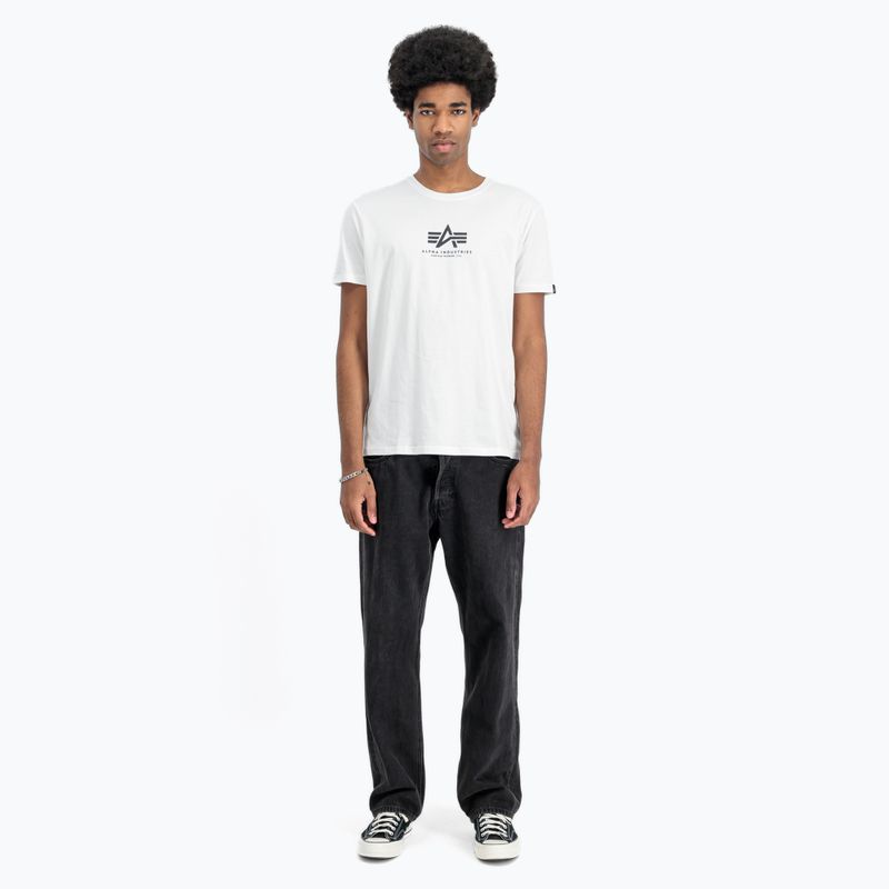 Alpha Industries men's Basic Mid Logo T-shirt white 2