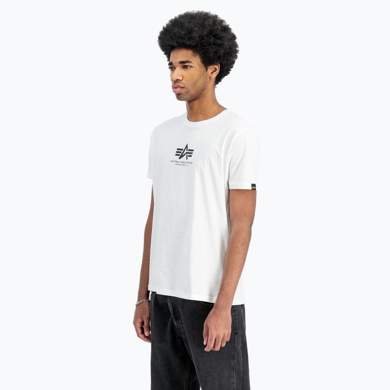 Alpha Industries men's Basic Mid Logo T-shirt white 4