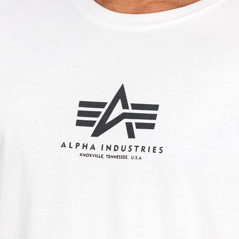 Alpha Industries men's Basic Mid Logo T-shirt white 6
