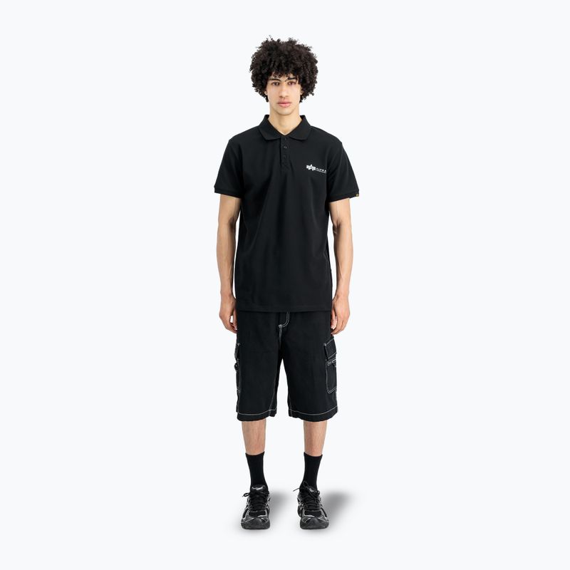 Men's Alpha Industries Basic Polo Small Logo T-shirt black 2