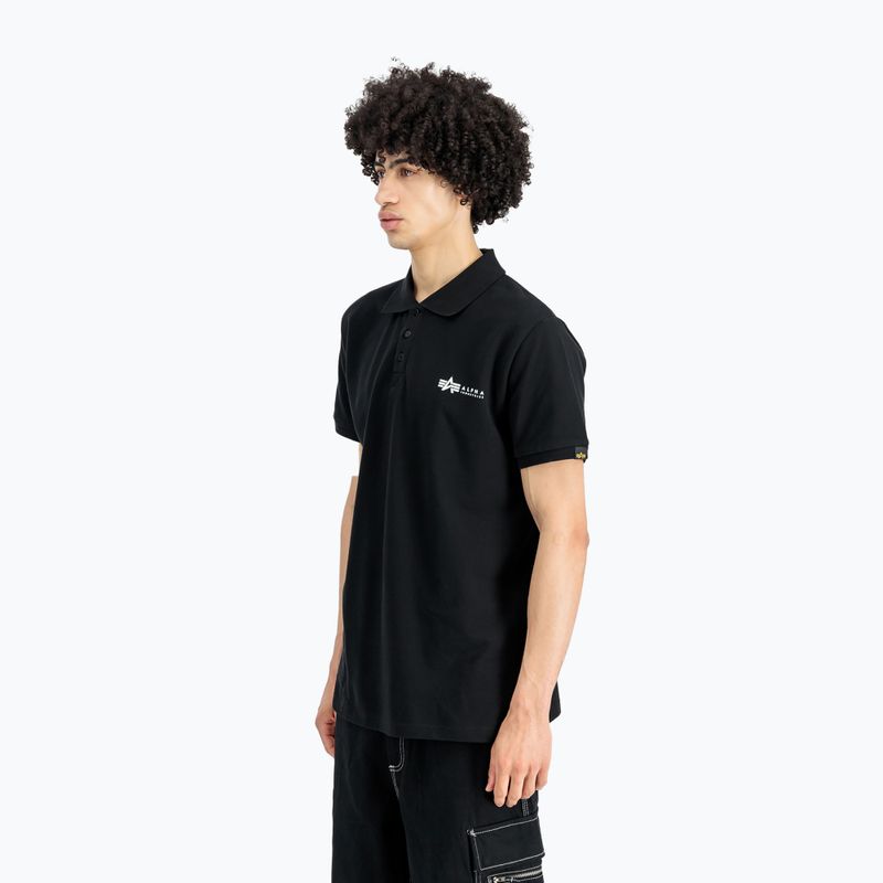 Men's Alpha Industries Basic Polo Small Logo T-shirt black 4