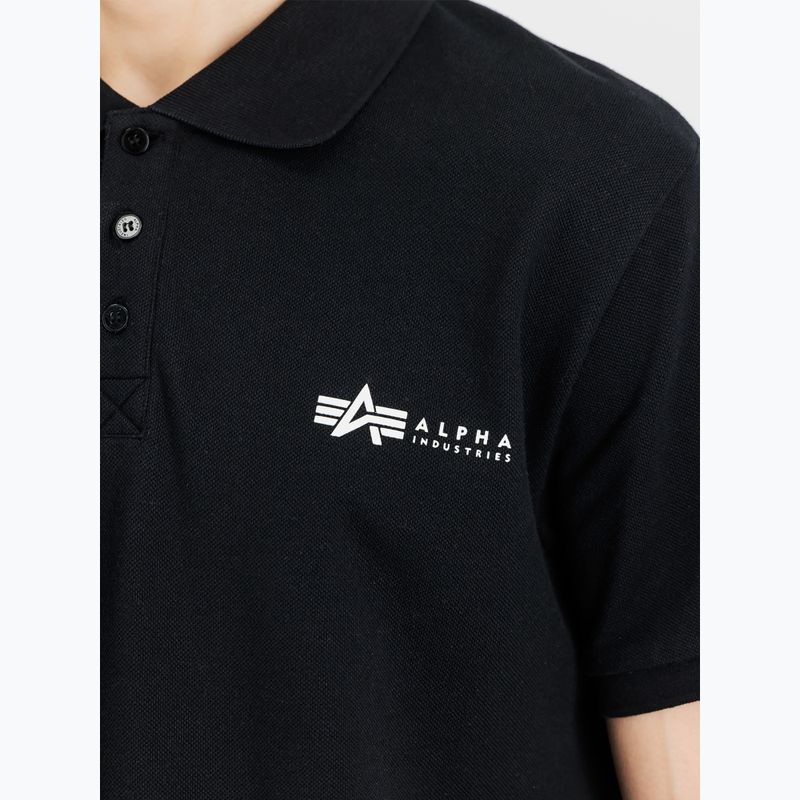 Men's Alpha Industries Basic Polo Small Logo T-shirt black 5