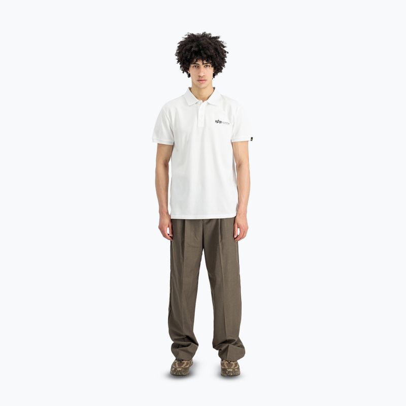 Men's Alpha Industries Basic Polo Small Logo T-shirt white 2