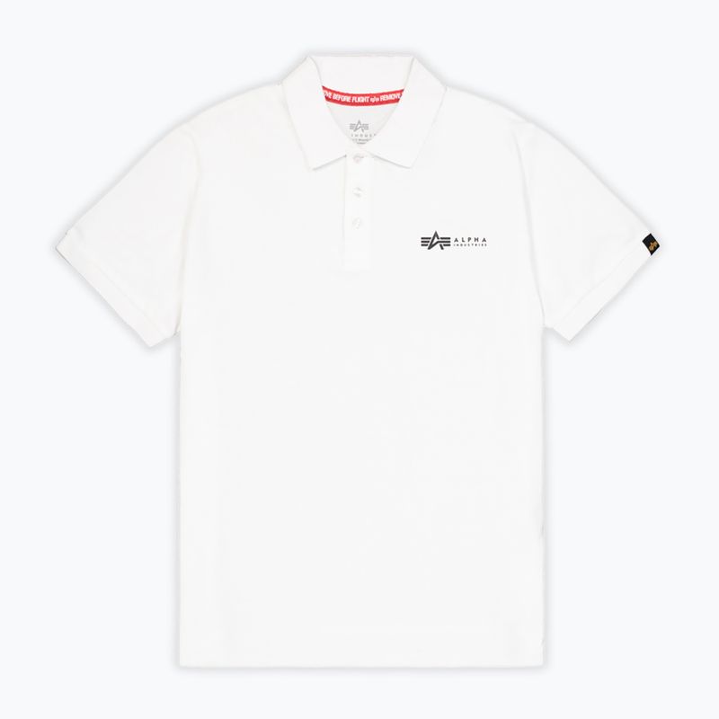 Men's Alpha Industries Basic Polo Small Logo T-shirt white 6