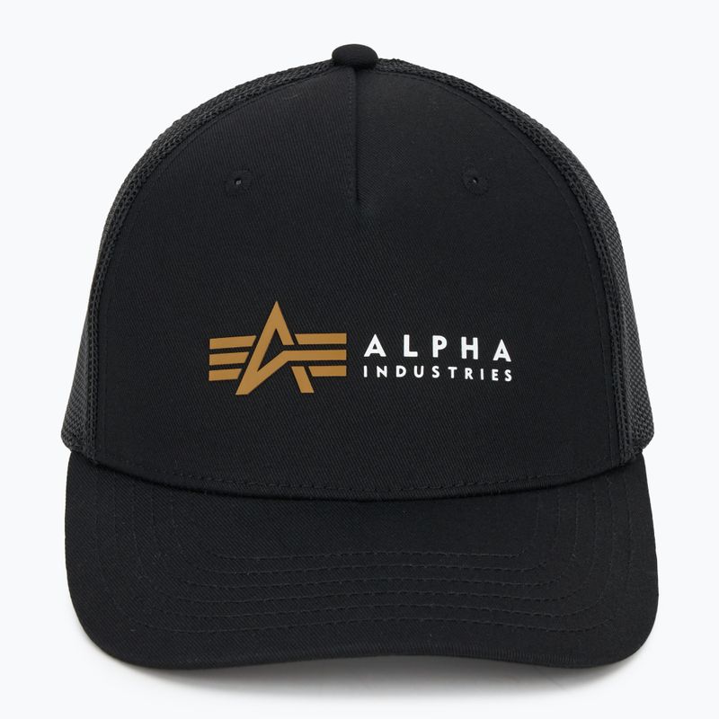 Men's Alpha Industries Label Trucker baseball cap black 2