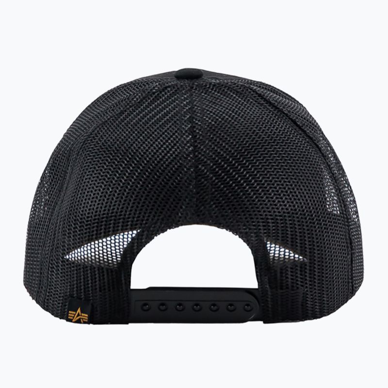 Men's Alpha Industries Label Trucker baseball cap black 2