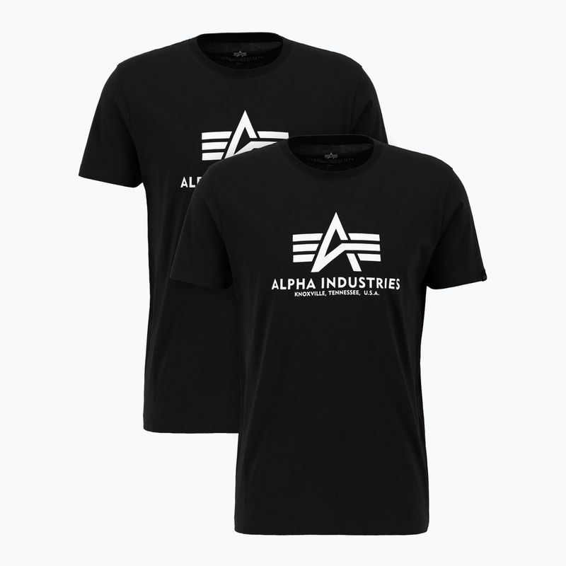 Alpha Industries men's Basic T shirt 2 pcs black