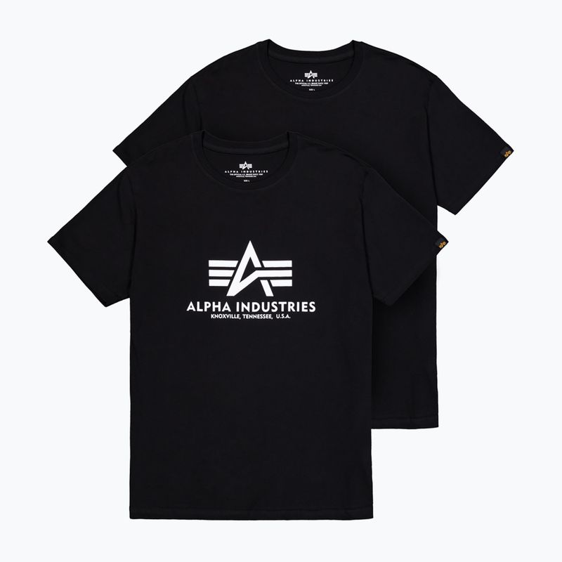 Alpha Industries men's Basic T shirts (2 pcs) black 7