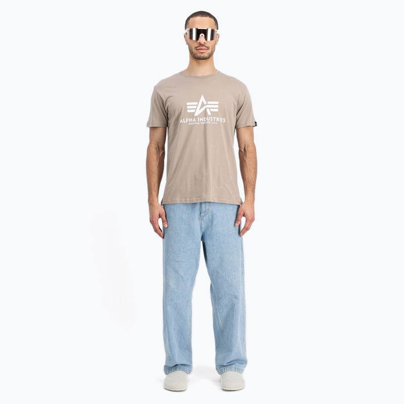 Alpha Industries men's Basic vintage sand t-shirt 2