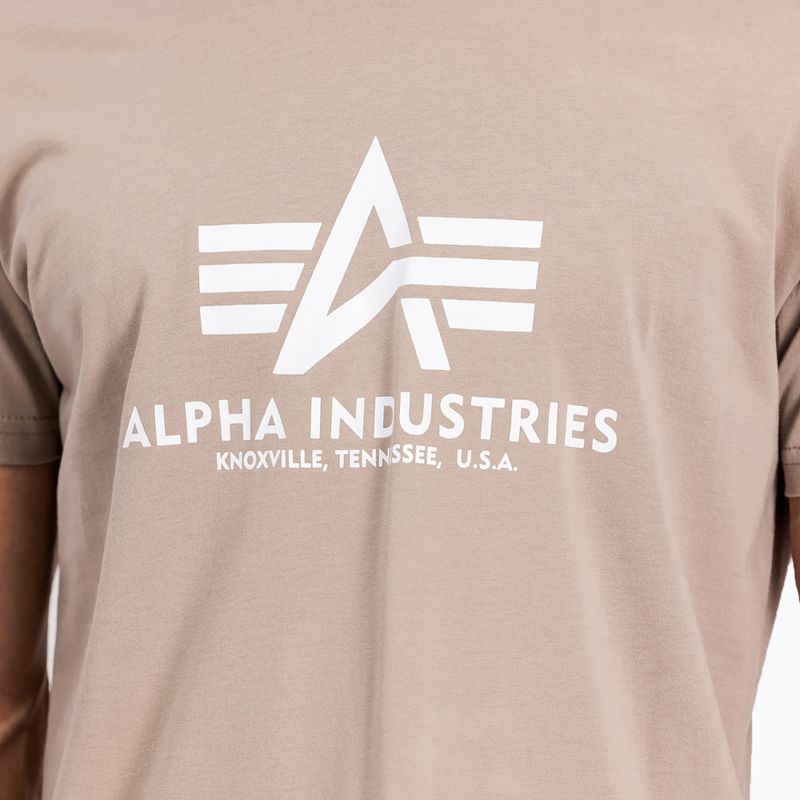Alpha Industries men's Basic vintage sand t-shirt 6