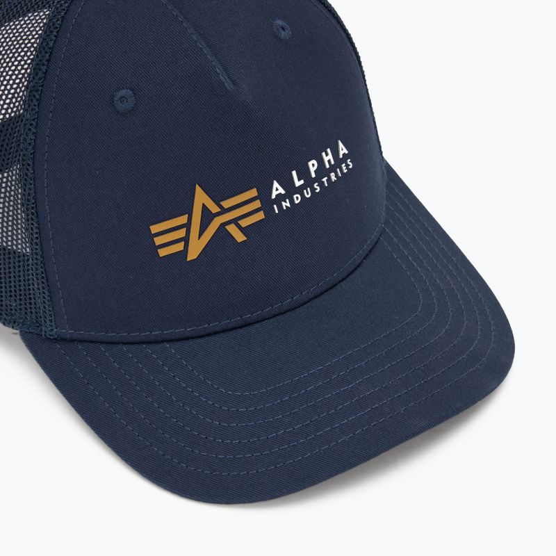 Men's Alpha Industries Label Trucker baseball cap rep.blue 3