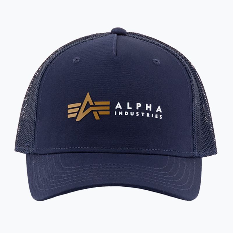 Men's Alpha Industries Label Trucker baseball cap rep.blue