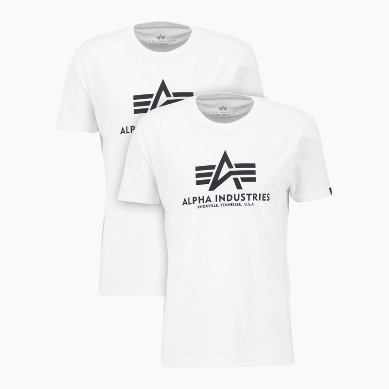 Alpha Industries men's Basic T shirt 2 pcs white