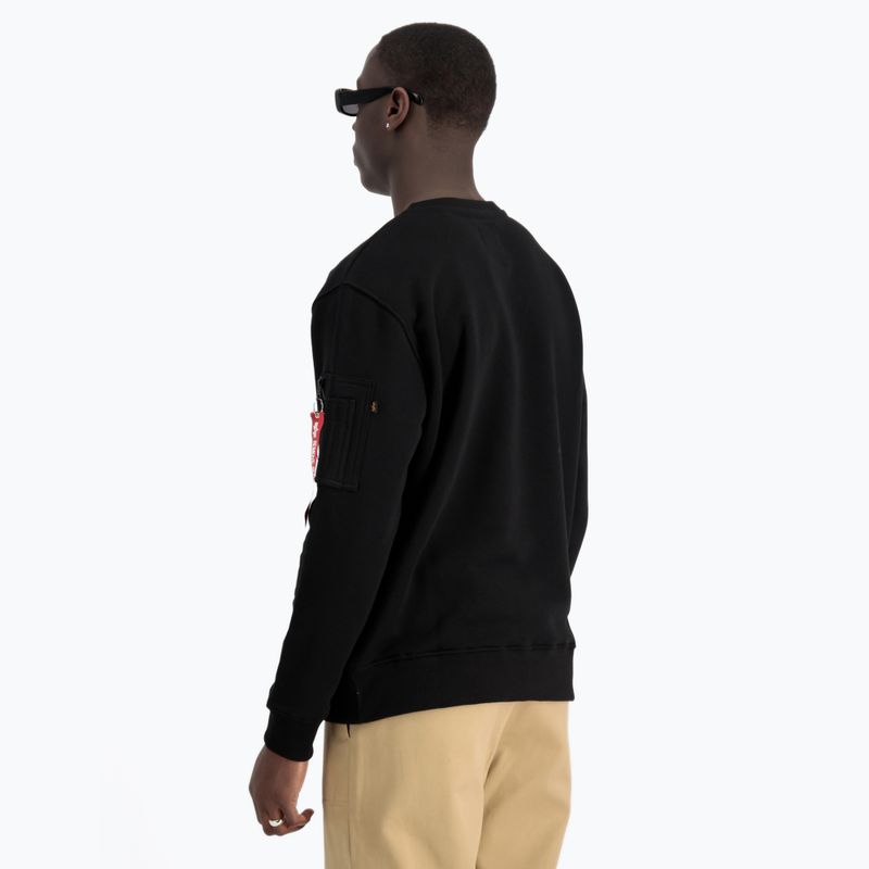 Men's Alpha Industries Reflective Print Sweater black 5