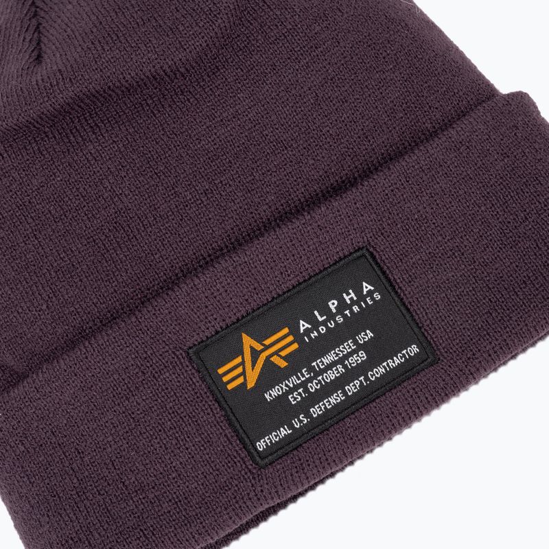 Alpha Industries Crew cap plum 2