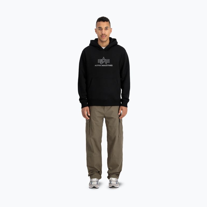 Men's Alpha Industries Basic Hoodie TPU black/chrome 2