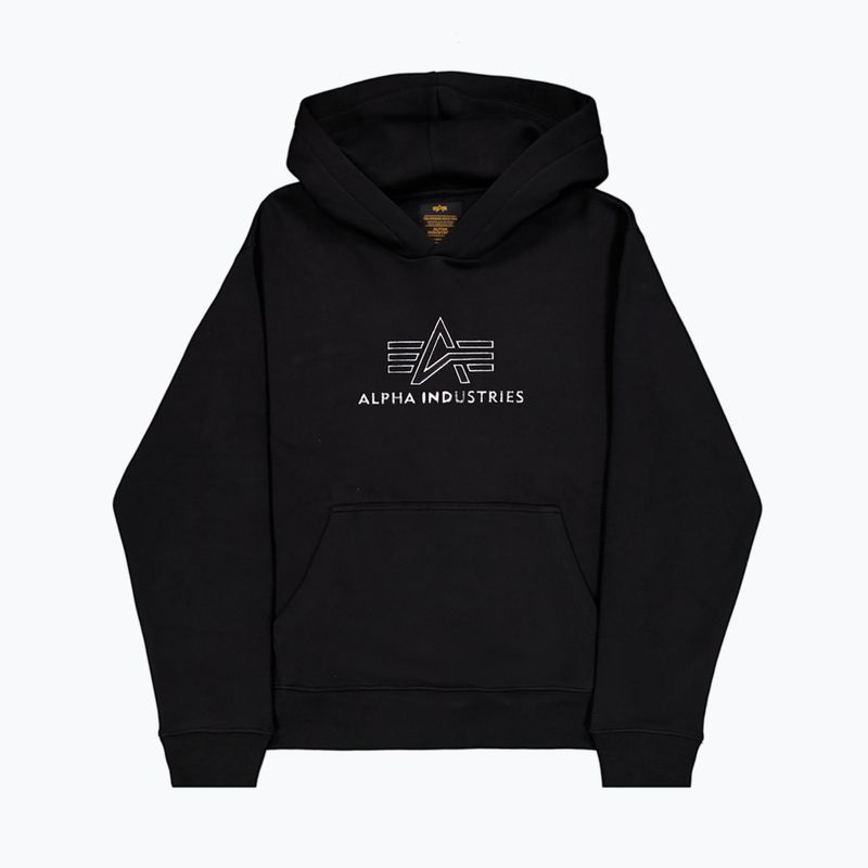 Men's Alpha Industries Basic Hoodie TPU black/chrome 9