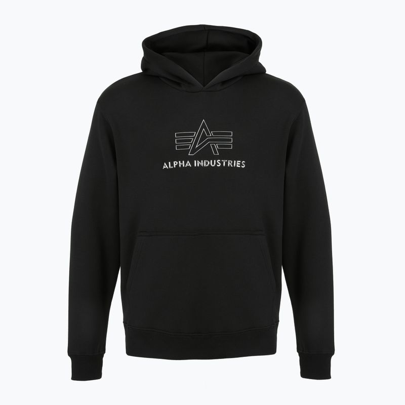Men's Alpha Industries Basic Hoodie TPU black/chrome 6