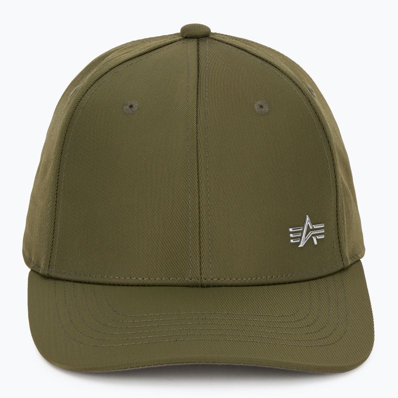 Alpha Industries Metal Label men's baseball cap dark olive 2
