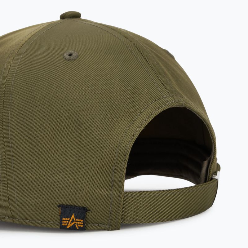 Alpha Industries Metal Label men's baseball cap dark olive 4