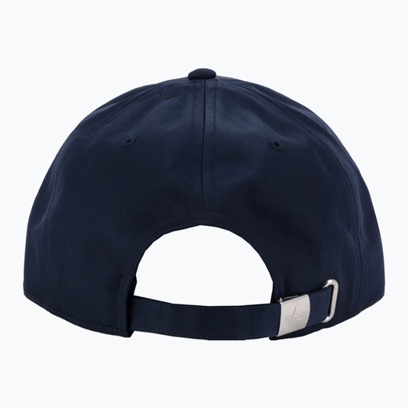 Alpha Industries men's Metal Label rep blue/chrome baseball cap 2