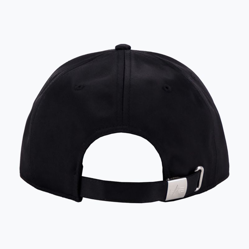 Alpha Industries Metal Label rep black/metalsilver baseball cap 2