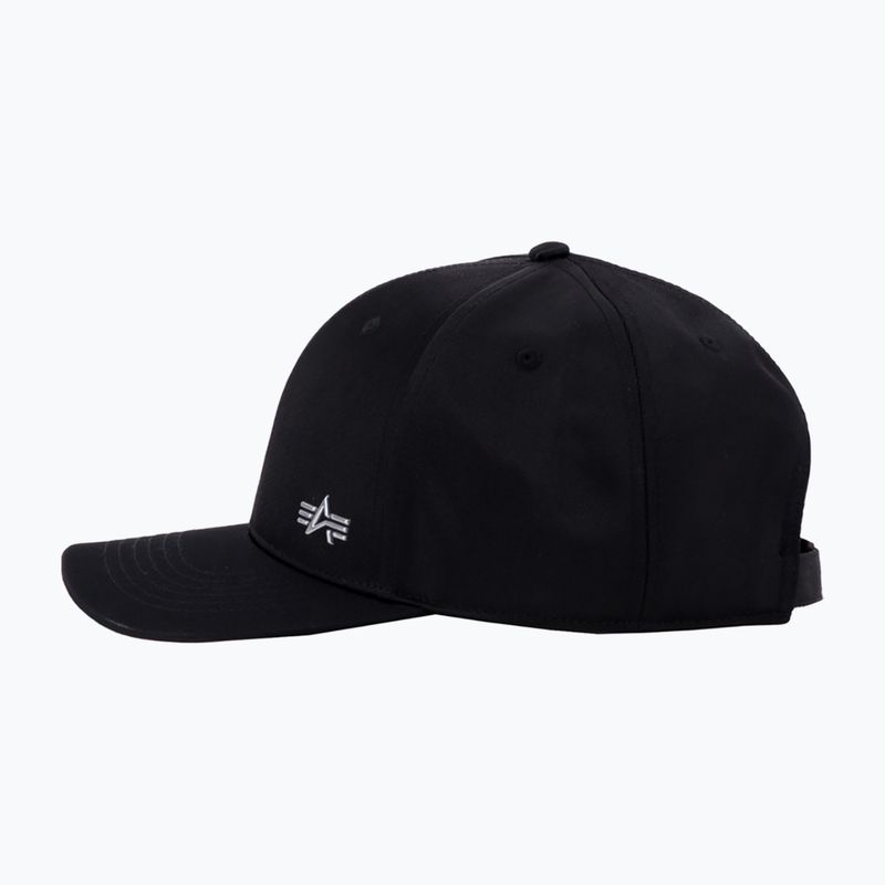 Alpha Industries Metal Label rep black/metalsilver baseball cap 4