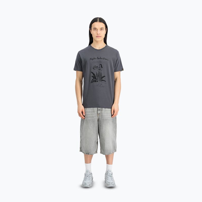 Alpha Industries men's t-shirt Hawaii vintage grey 2