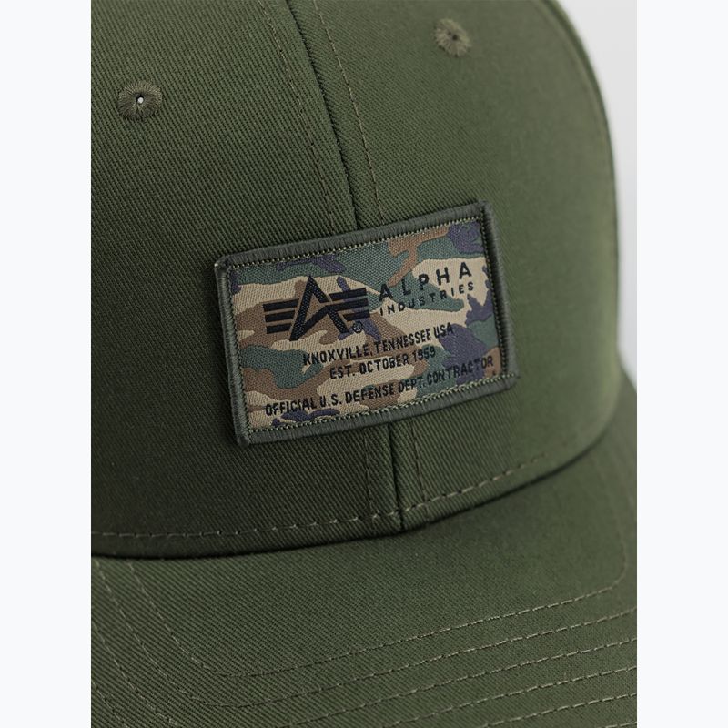 Alpha Industries Crew Camo dark olive baseball cap 5